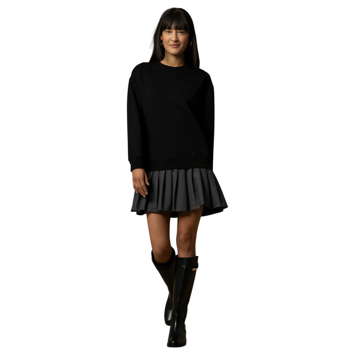 VESTIDO ANAND GRIS-NEGRO