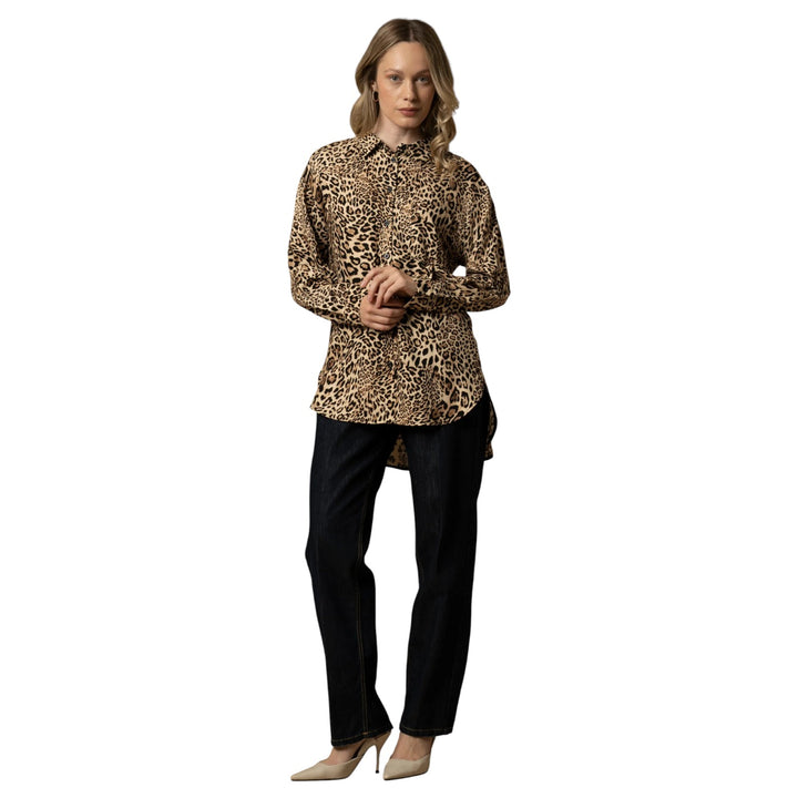 CAMISA ALLYN CON ESTAMPADO DE MANCHAS