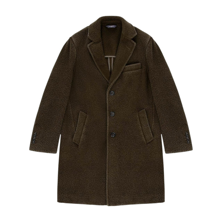 ABRIGO DE LANA VIRGEN TEÑIDA EN VERDE