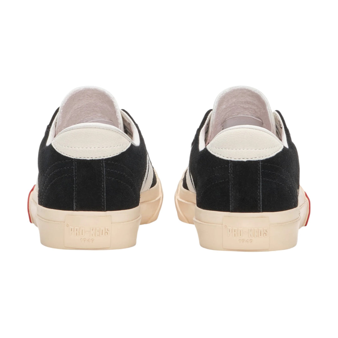 Royal Classic en piel de ante negro y blanco