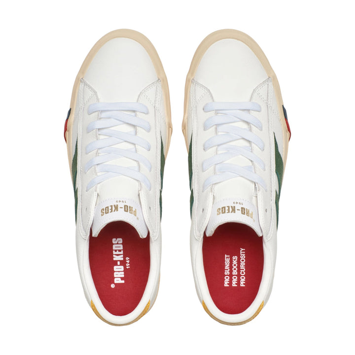 Royal Classic en piel blanca y verde