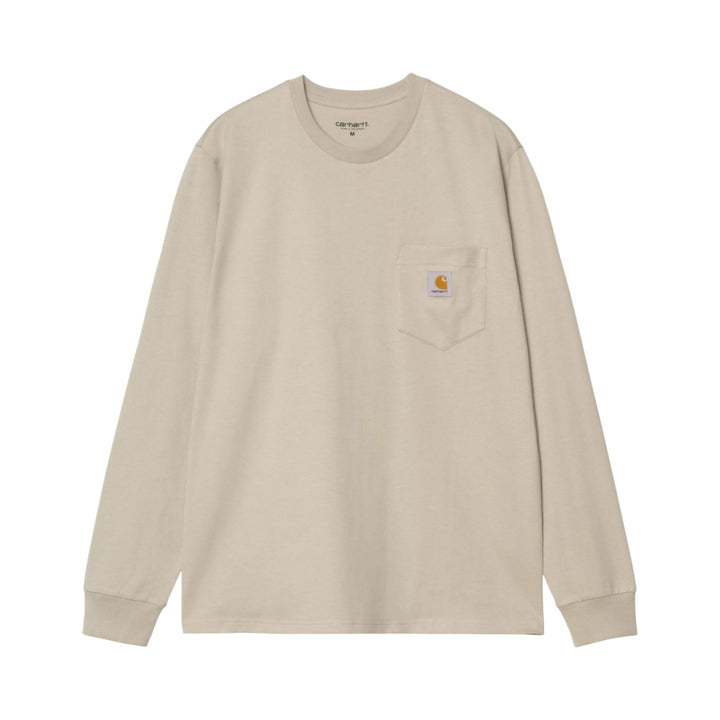 Camiseta L/S Pocket Camiseta Puddle Beige