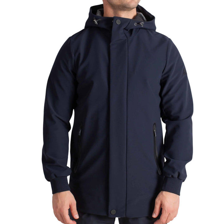 PARKA CON CAPUCHA TÉCNICA DE FELPA AZUL