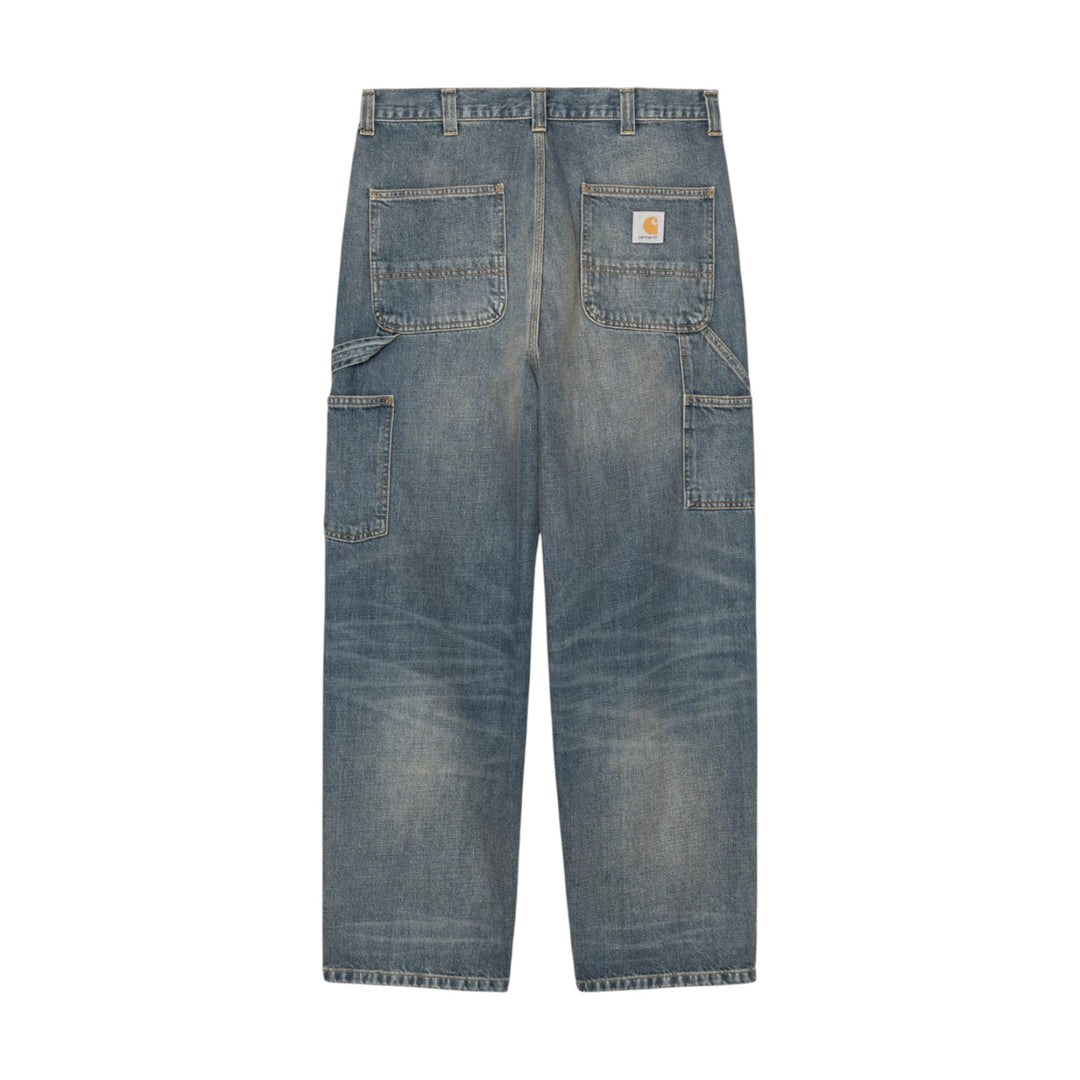 Pantalón Single Knee azul desgastado lavado