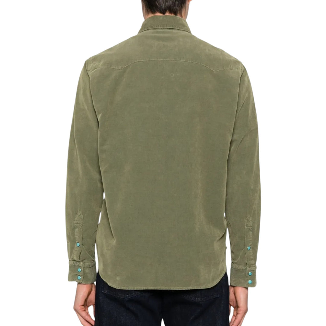 CAMISA DE TERCIOPELO WESTERN FLAGSTAFF VERDE