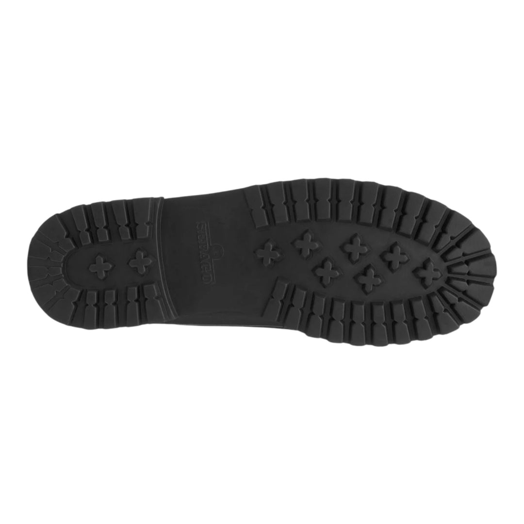 MOCASINES CON LACETES DE PIEL VERDADERA NEGRA