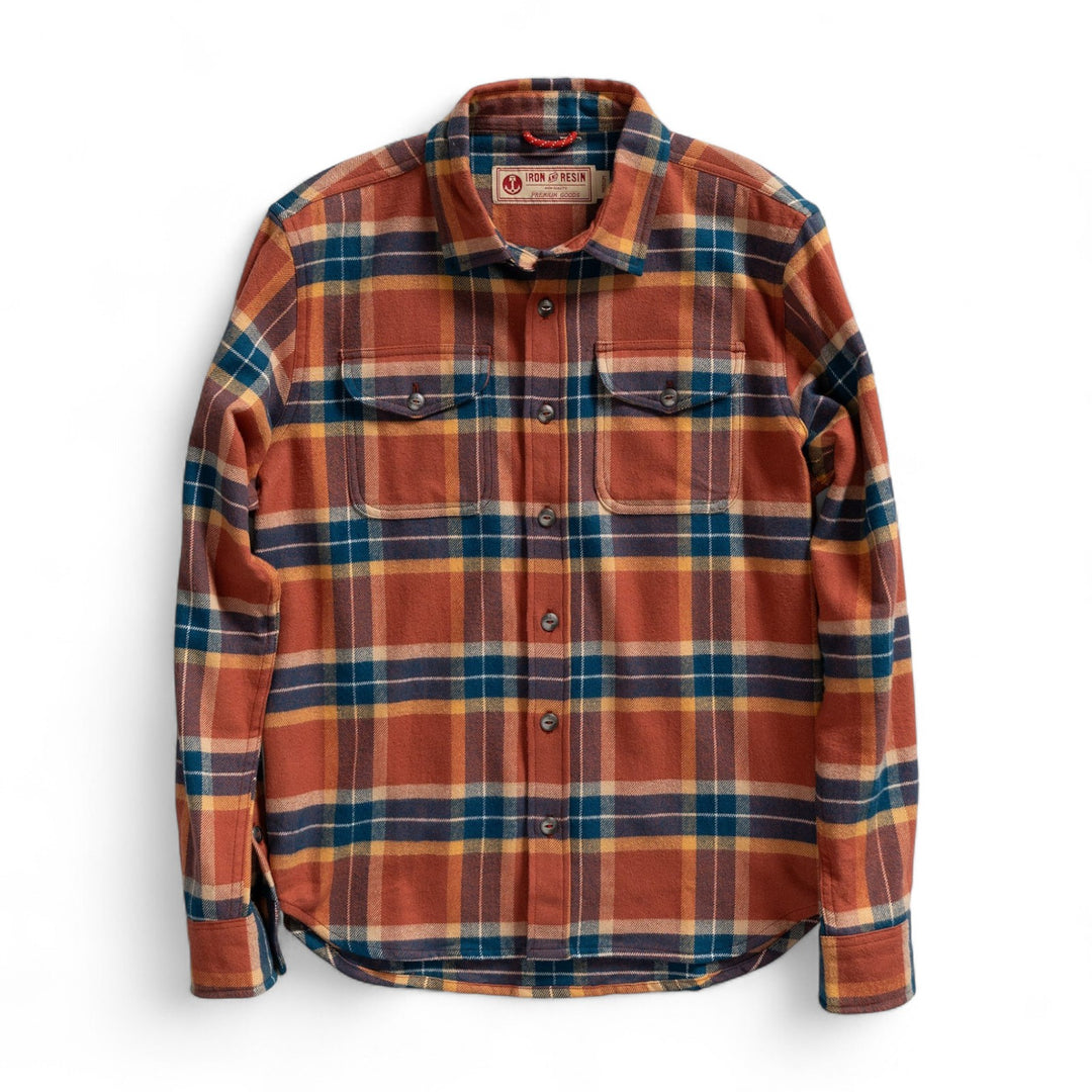 CAMISA  TARTÁN TERRACOTA