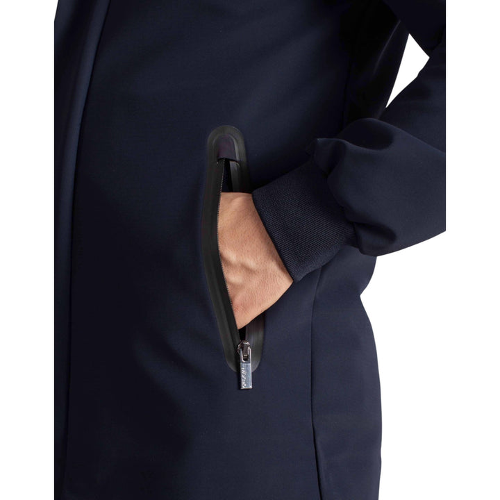 PARKA CON CAPUCHA TÉCNICA DE FELPA AZUL