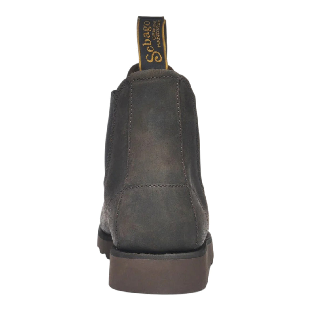 BOTINES SLIP ON DE PIEL DE ante MARRÓN