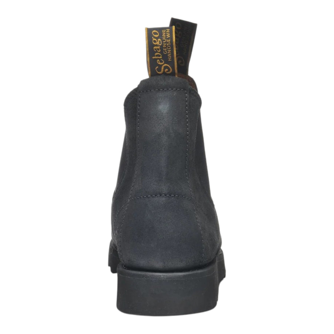 BOTINES SLIP ON DE PIEL DE ante NEGROS