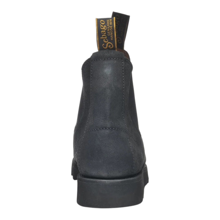 BOTINES SLIP ON DE PIEL DE ante NEGROS