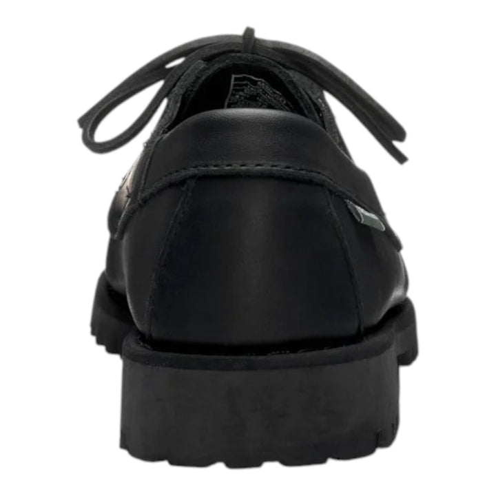 MOCASINES CON LACETES DE PIEL VERDADERA NEGRA
