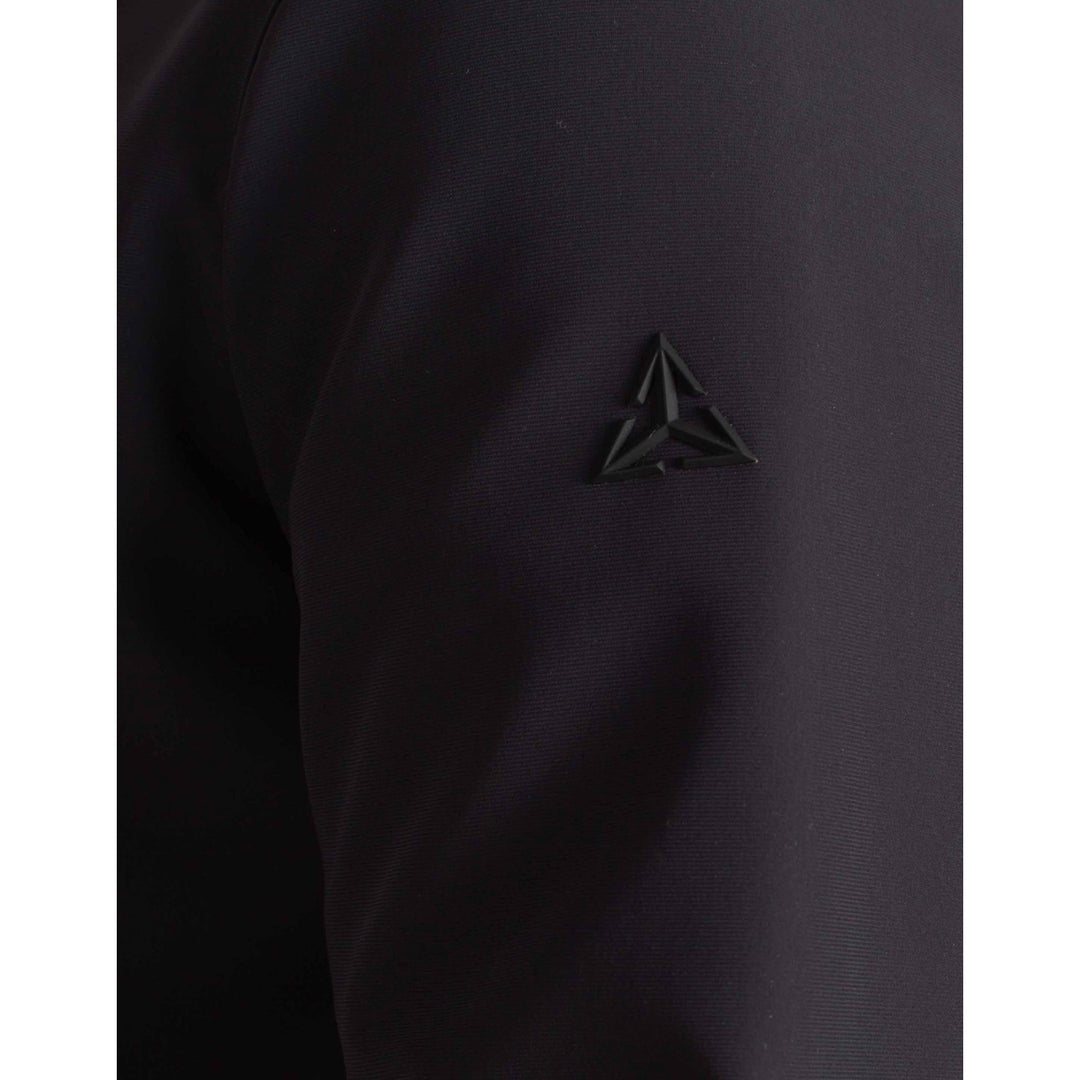 PARKA CON CAPUCHA TÉCNICA DE FELPA NEGRA