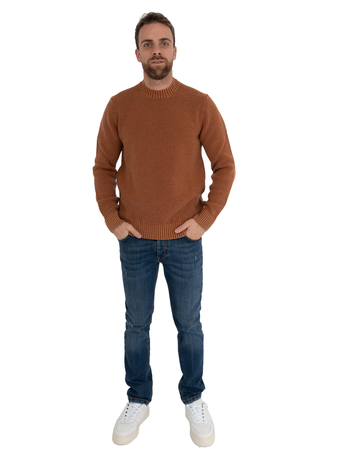 imagen-3-circolo-1901-cuello-lana-virgen-punto-gennaro-terracota-prendas-de-punto-cn4624-cuello-p-gennaro-almendra