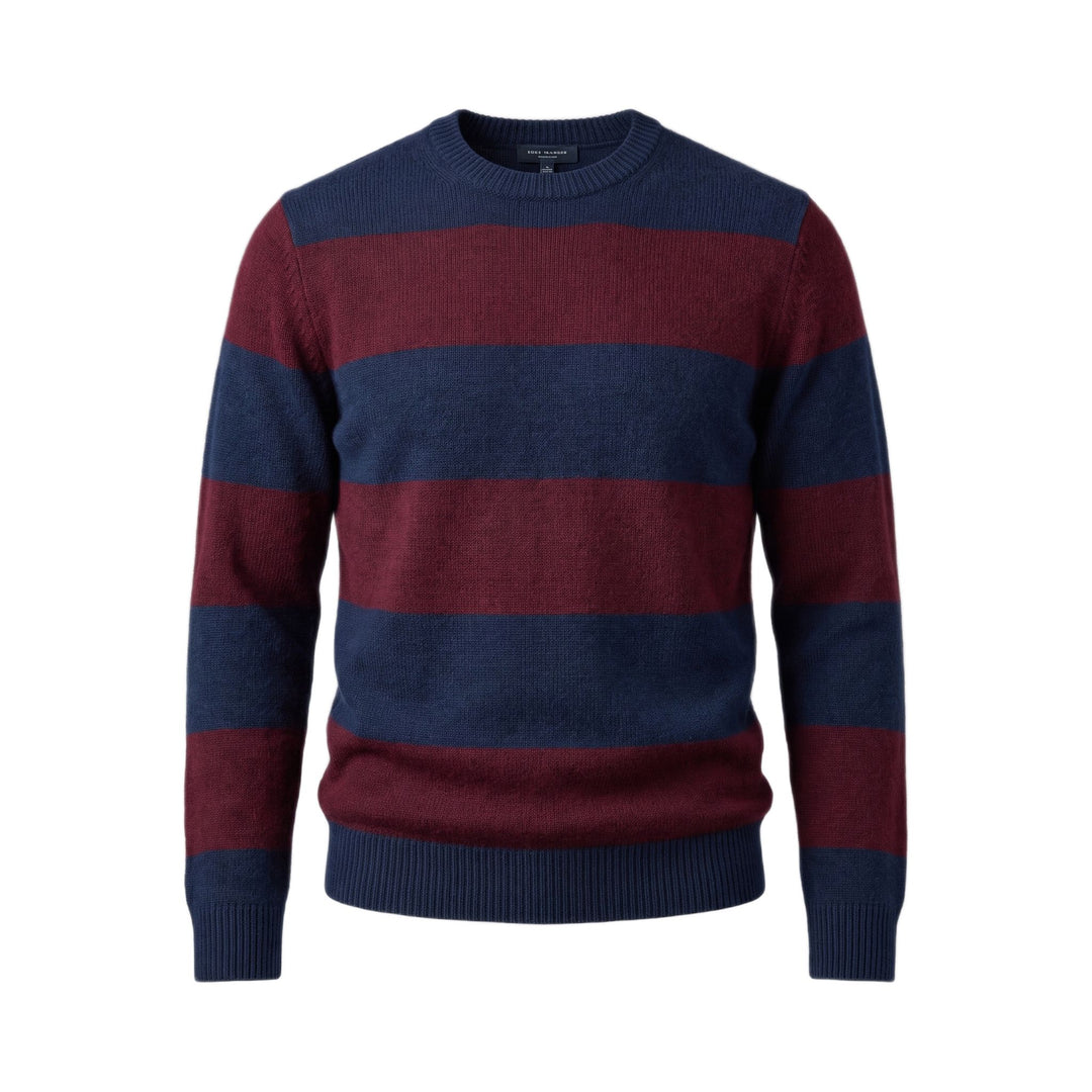 Maglia Girocollo Rugby Blu/Bordeaux In The Box, vista frontale