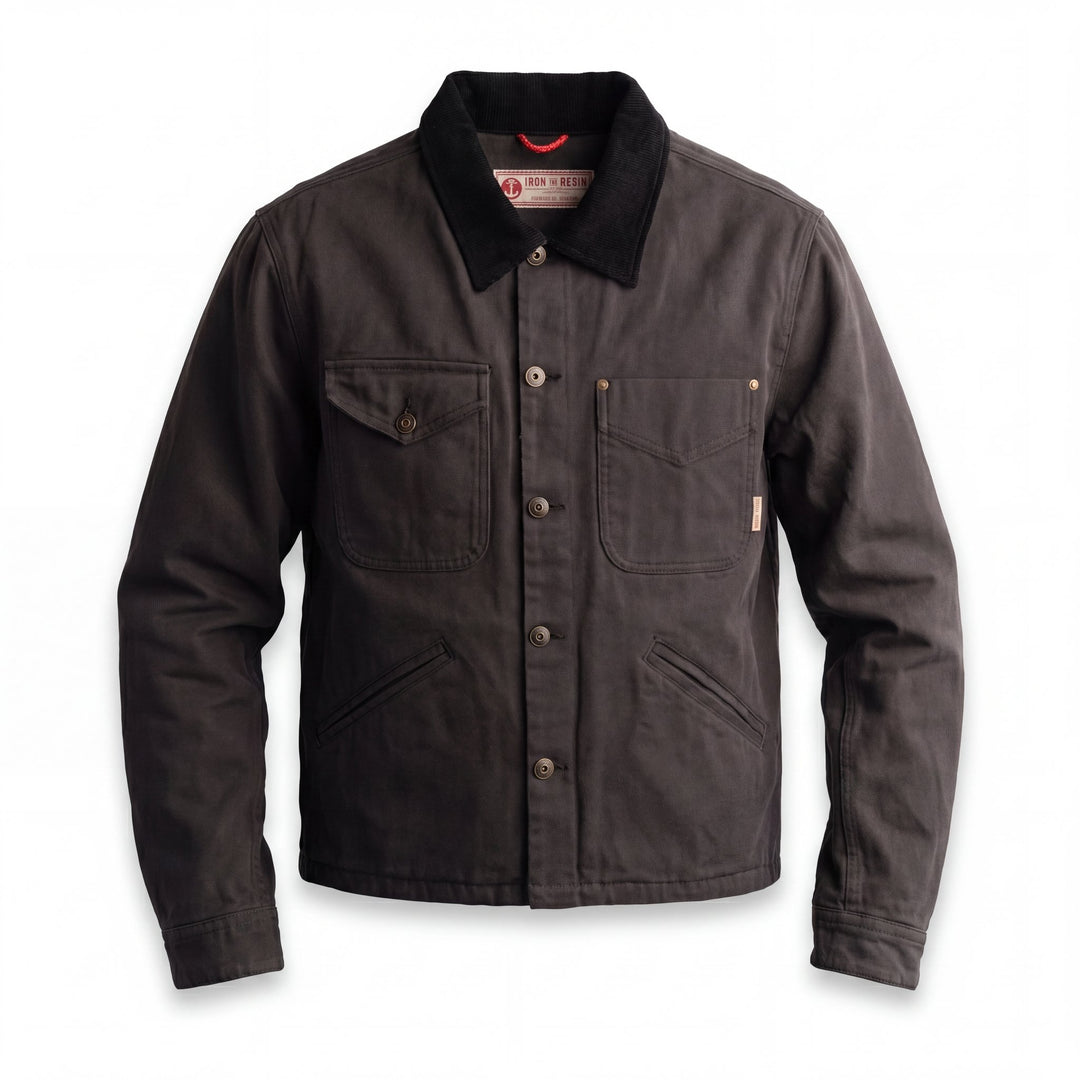 Iron and Resin BRONSON BULL  DRILL DENIM JACKET CHARCOAL Nero - foto 1