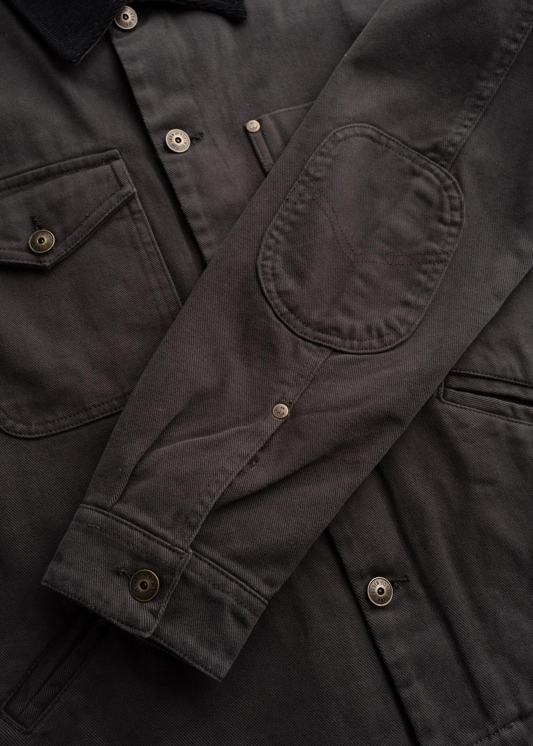 Iron and Resin BRONSON BULL  DRILL DENIM JACKET CHARCOAL Nero - foto 5