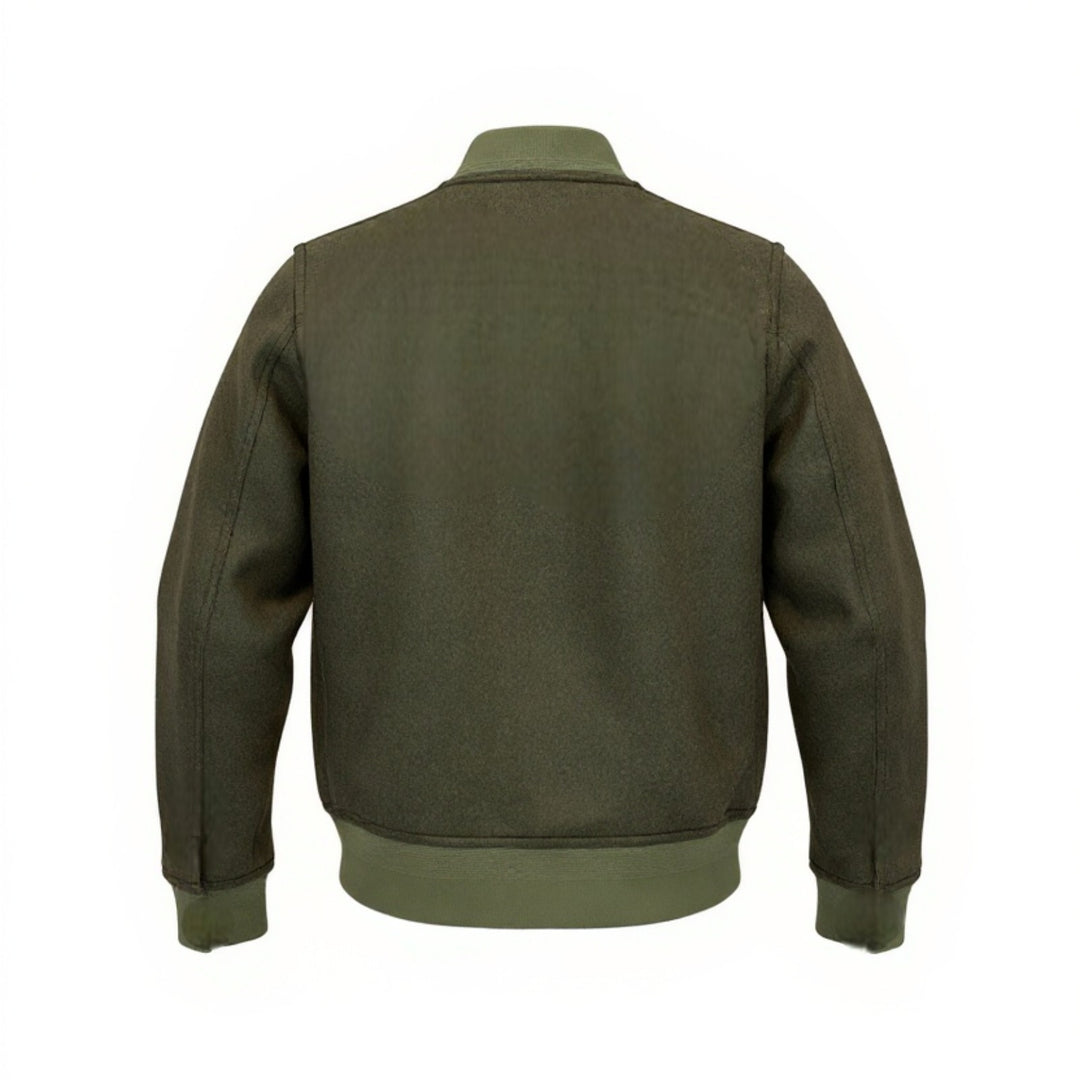CHAQUETA BOMBER A1 DE LANA VERDE
