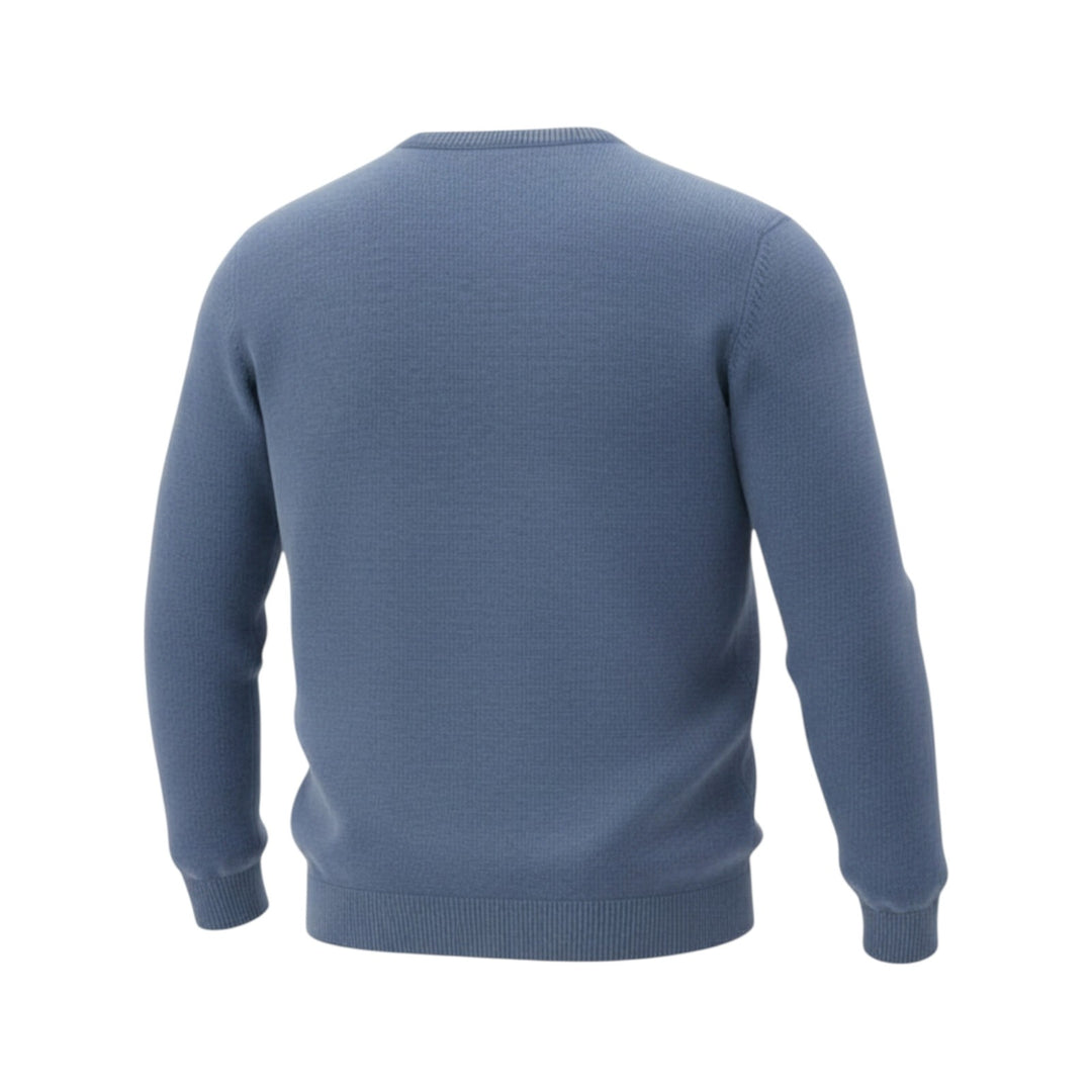 Cuello alto mixto de cachemira azul claro