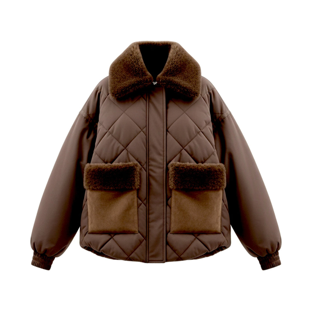 Chaqueta acolchada corta SENIOR MARRÓN