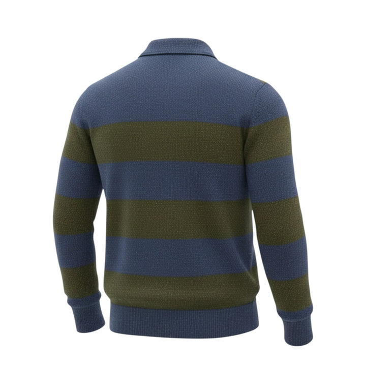 POLO DE LANA VIRGEN AZUL Y VERDE