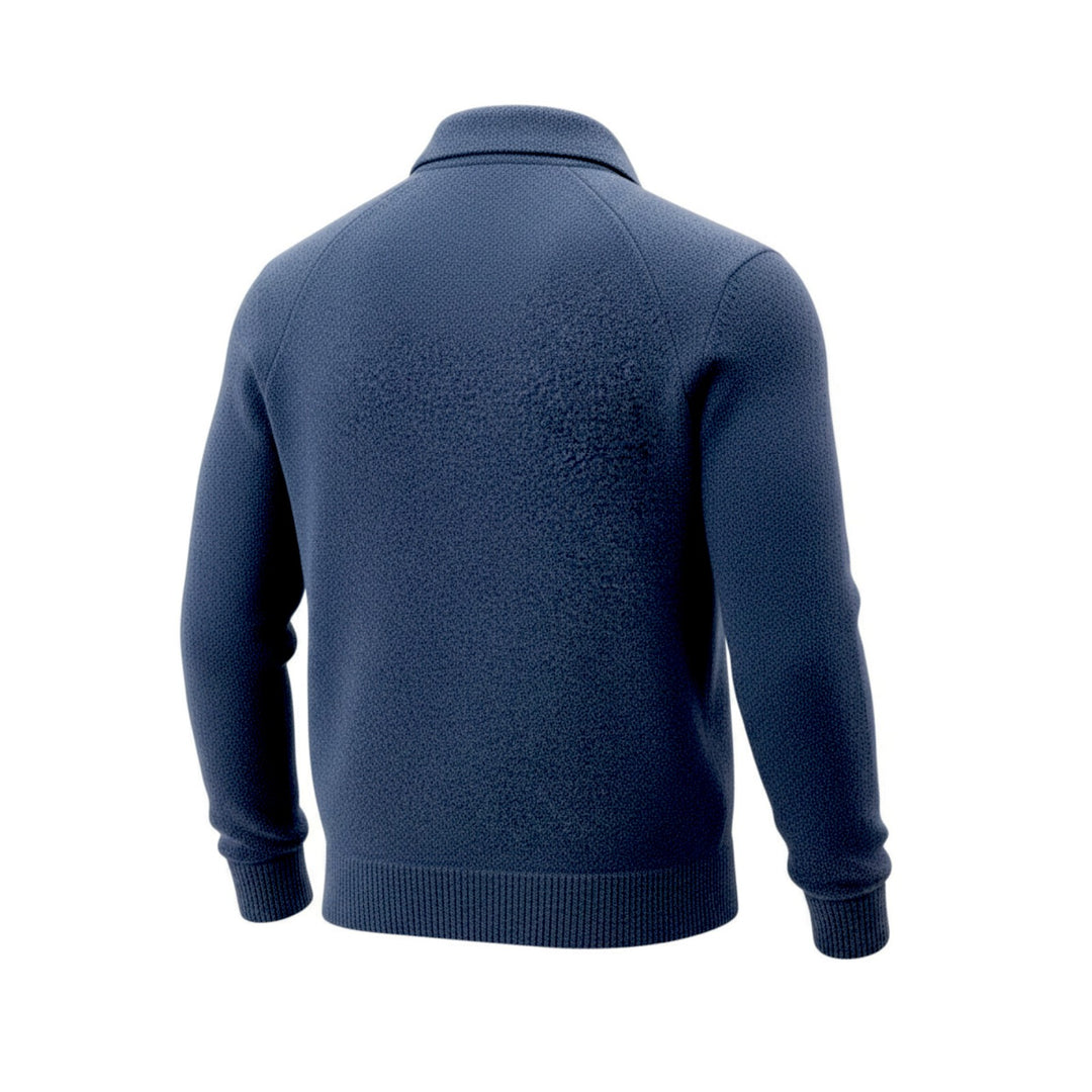 POLO DE LANA MERINO AZUL