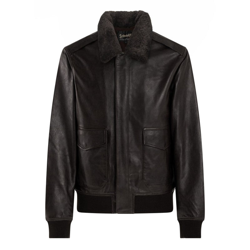 BOMBER DE CUERO VERDADERO AÑADILLO MARRÓN