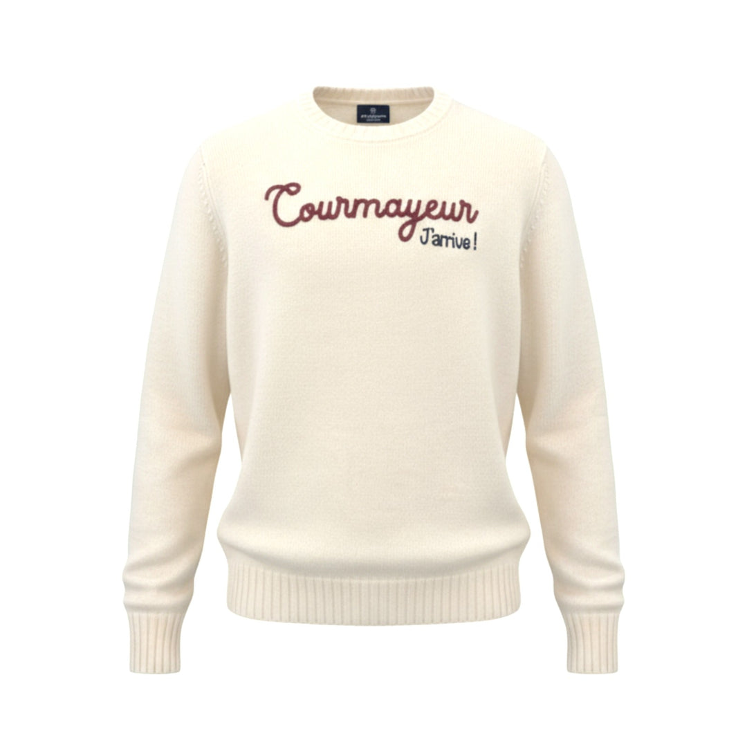 COLLAR CON BORDADO COURMAYEUR CREMA