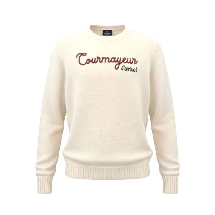 COLLAR CON BORDADO COURMAYEUR CREMA