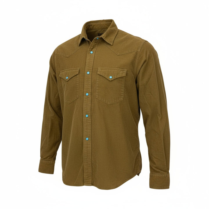 CAMISA DE TERCIOPELO WESTERN FLAGSTAFF COGNAC