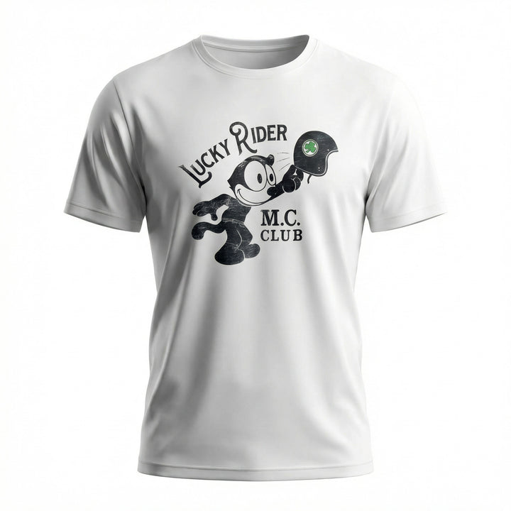 Camiseta de manga corta con estampado Lucky Rider Blanco