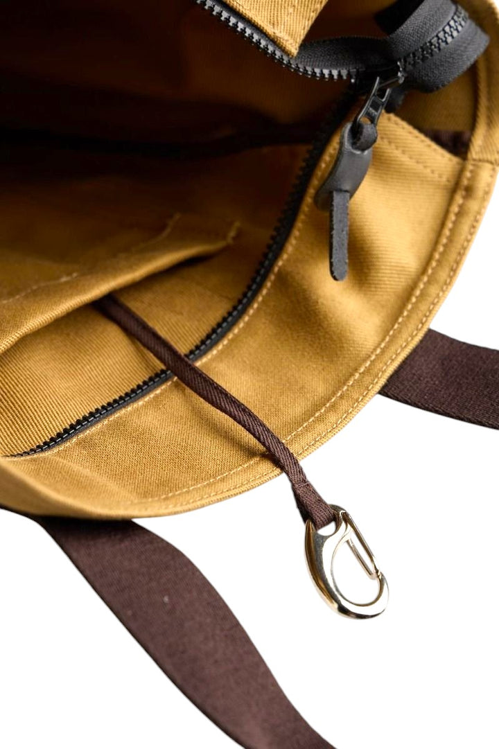 BOLSO TOTE BICOLOR ARENA/MARRÓN