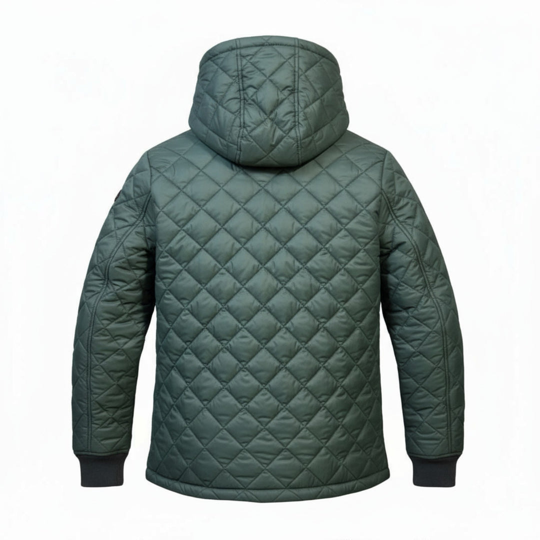 CHAQUETA AÑADIDA CON CAPUCHA VERDE