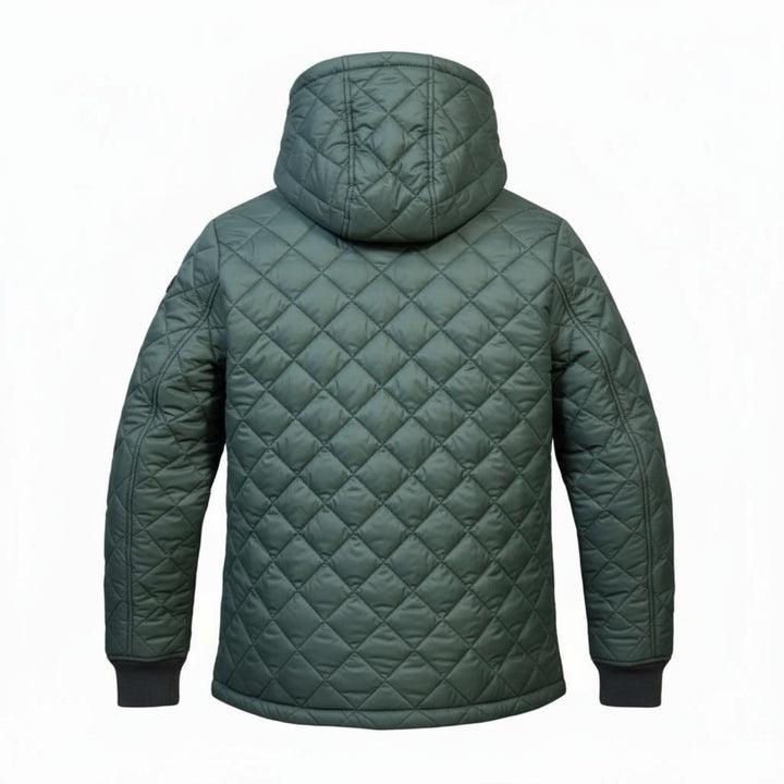 CHAQUETA AÑADIDA CON CAPUCHA VERDE