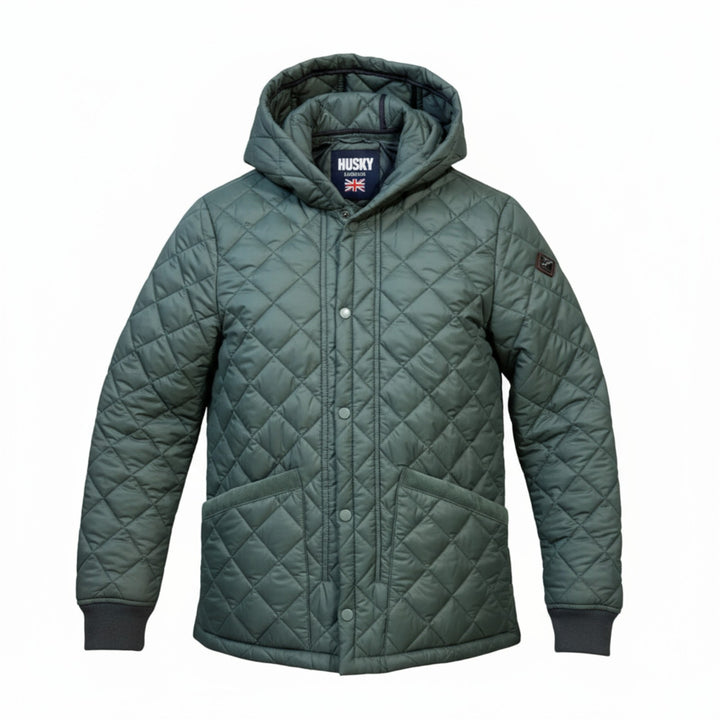 CHAQUETA AÑADIDA CON CAPUCHA VERDE
