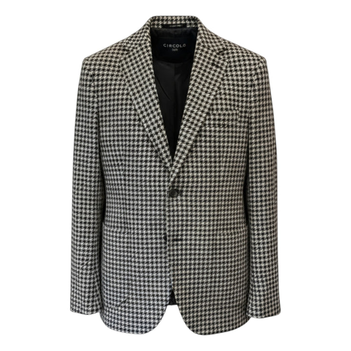 BLAZER DE PATA DE GALLO NEGRO Y BLANCO