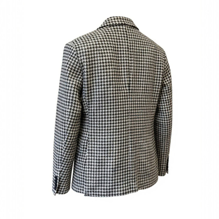 BLAZER DE PATA DE GALLO NEGRO Y BLANCO