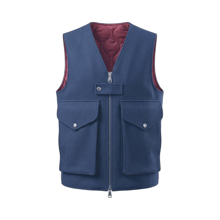 Overiwer GILET IN LANA NAVY Blu - foto 1