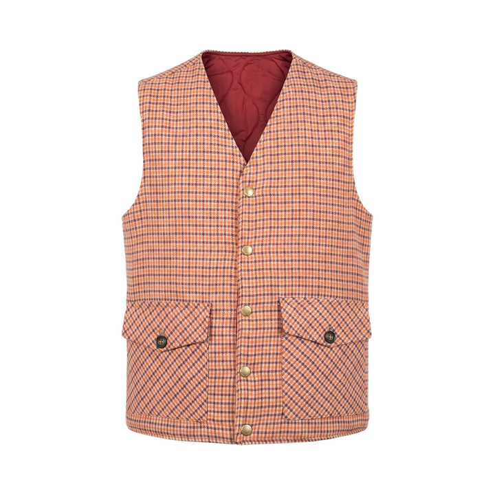 Overiwer GILET REVERSIBILE RIFFS BORDO/PIED DE POULE Bordo - foto 2