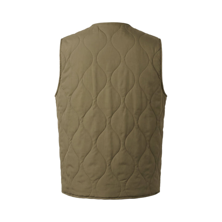 Overiver GILET REVERSIBILE RIFFS MILITARY/PIED DE POULE Verde - foto 3