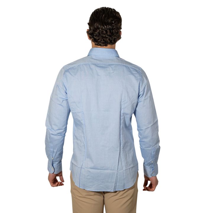 Camisa M/L Cuello Italia Oxford Celeste