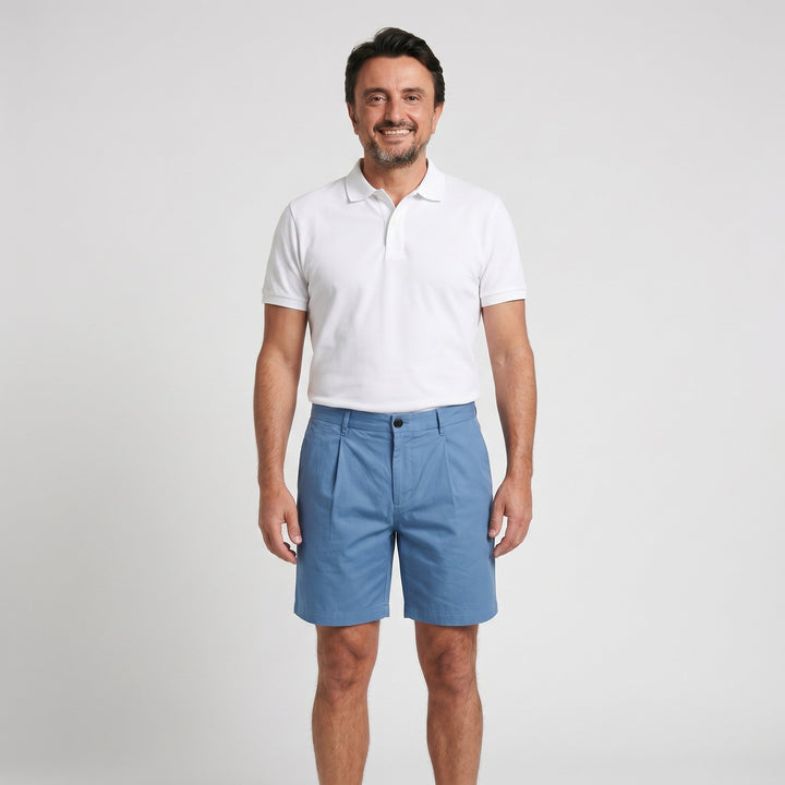 Quattro.Zero BERMUDA TASCA AMERICA UNA PENCIE IN COTONE AZZURRO Blu - foto 2