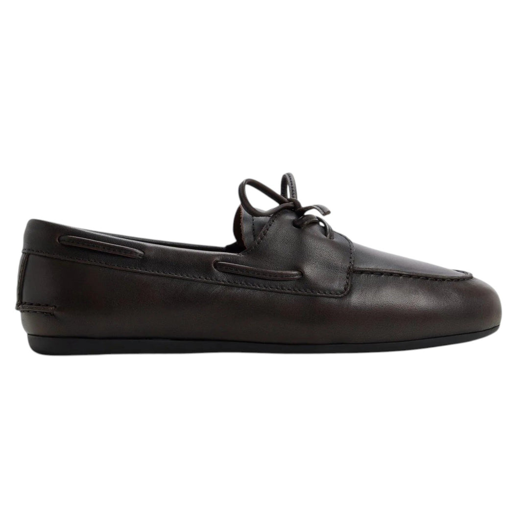 Sperry SLIMBOAT DARK BROWN LEATHER TUMBLED Marrone - foto 1