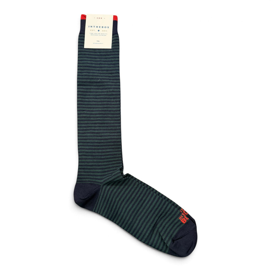 Calcetines Stripe Classic Azul/Verde Oscuro
