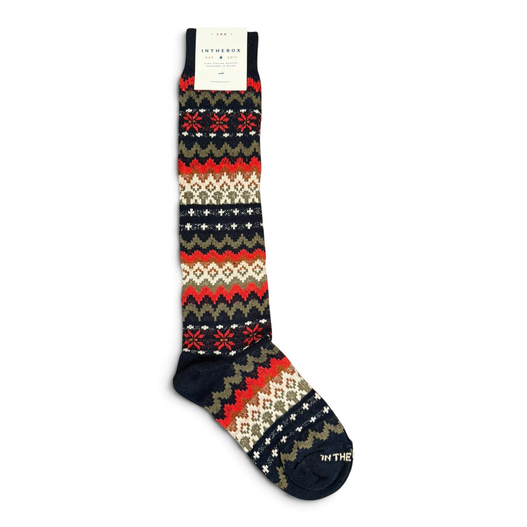 Calcetines Fair Isle Azul/Rojo