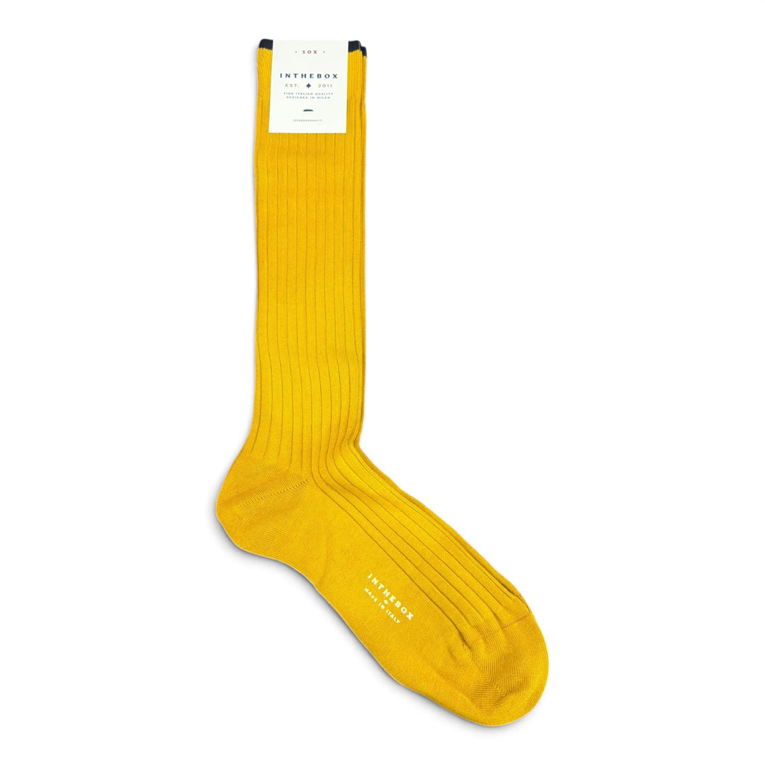 Calcetines Cotton Basic Amarillo Oscuro