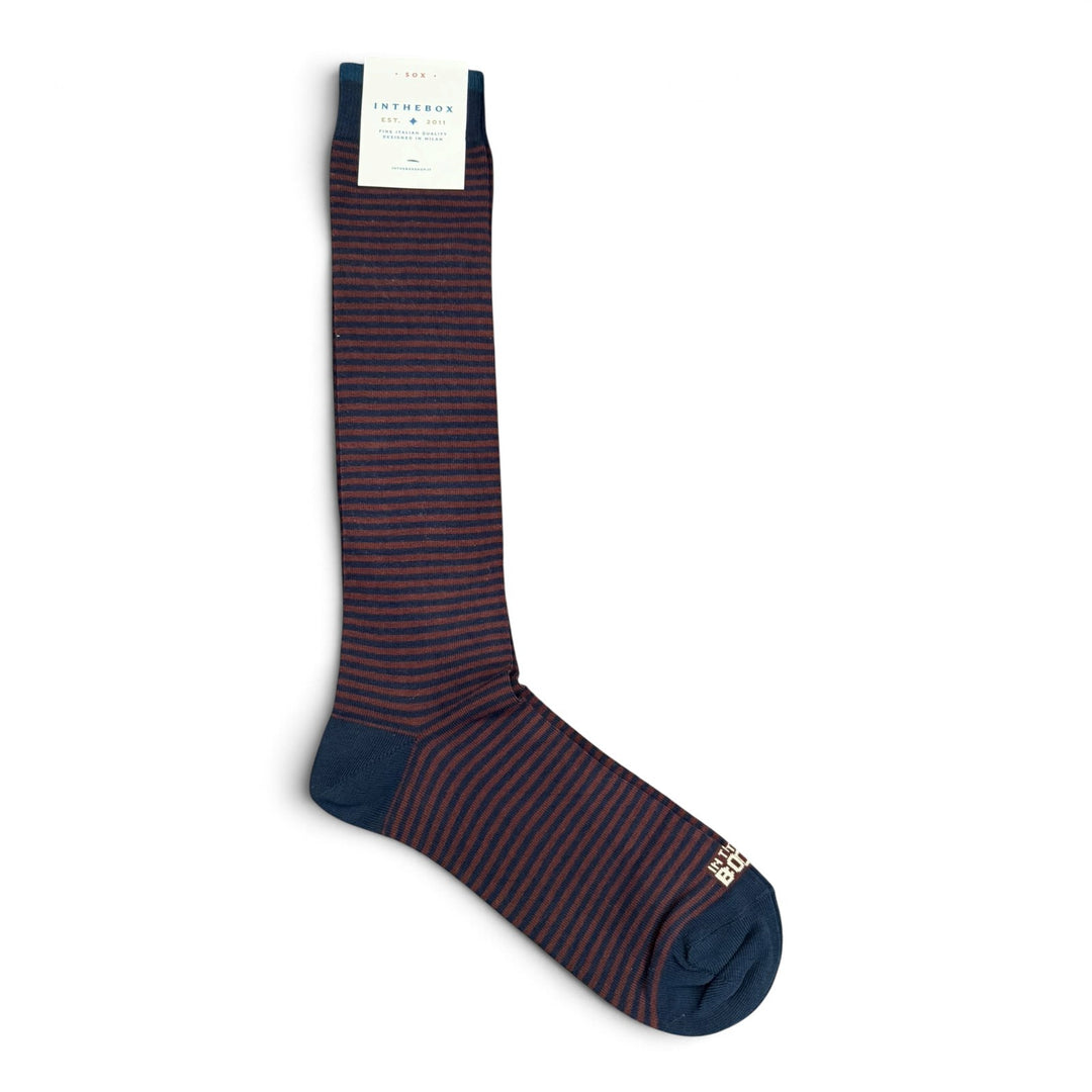 Calcetines Stripe Classic Azul/Marrón