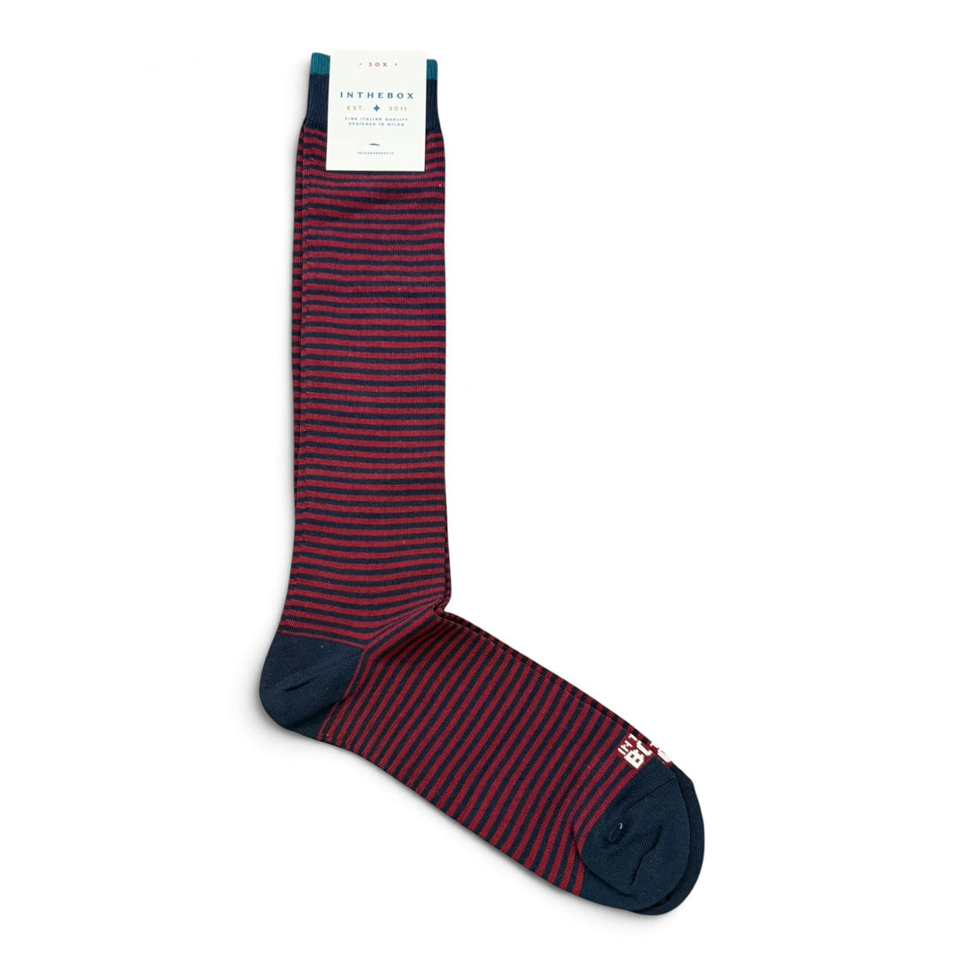 Calze Stripe Classic Blu/Bordeaux