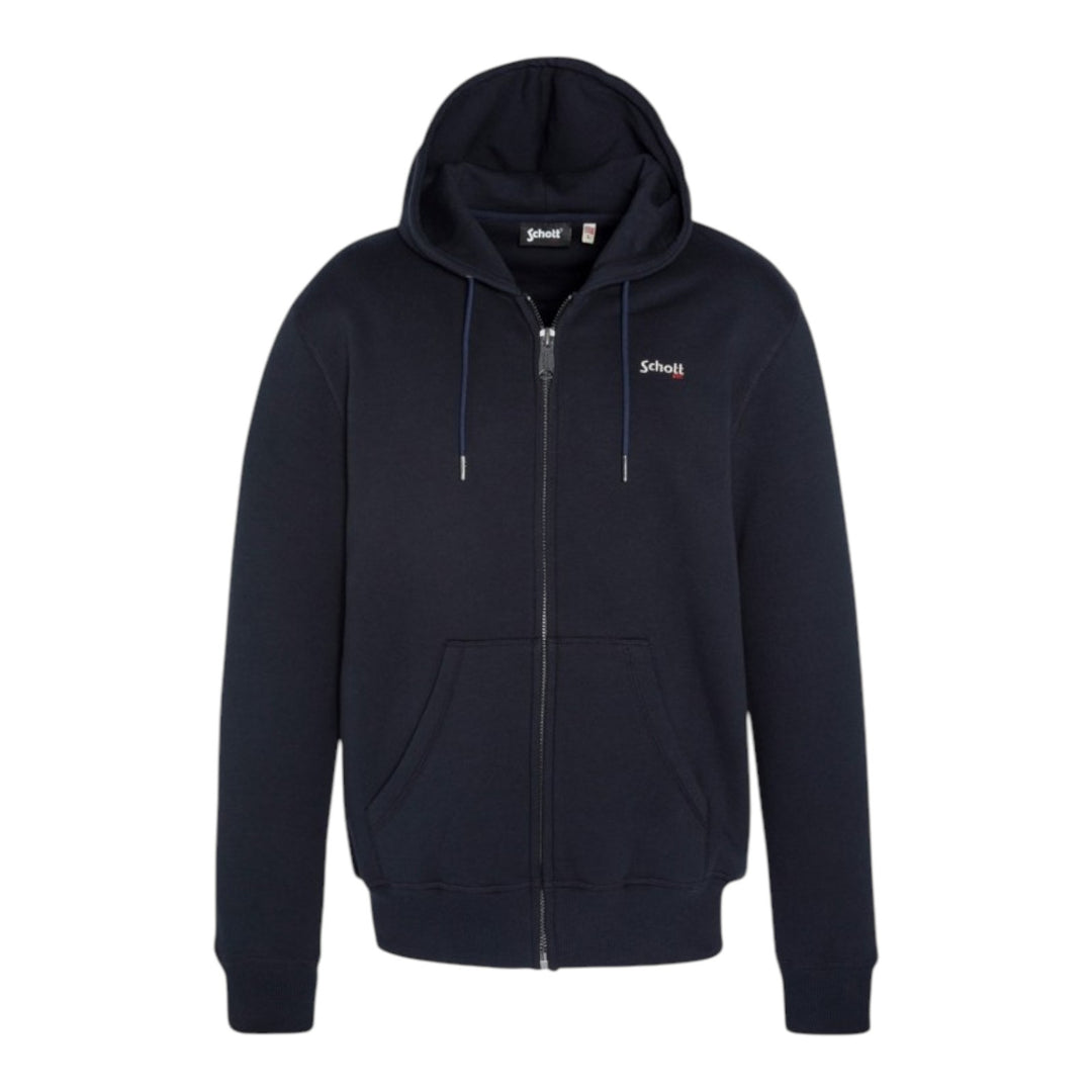 SUDADERA CON CAPUCHA Y CREMALLERA AZUL