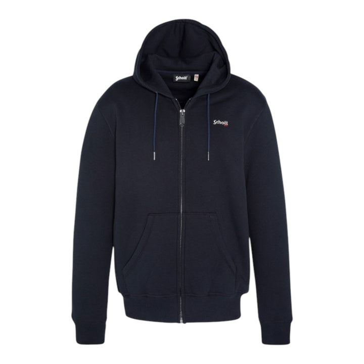 SUDADERA CON CAPUCHA Y CREMALLERA AZUL